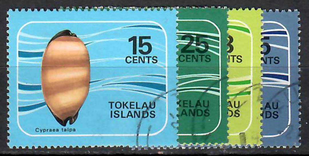 TOKELAU ISLANDS 1974 Shell of the Coral Reef. Set of 4. - 70867 - VFU image 0
