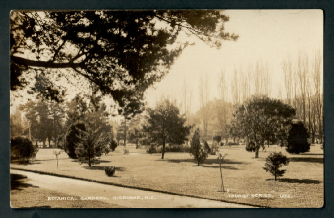 Real Photograph of Botannical Gardens Gisborne. - 48208 - Postcard image 0