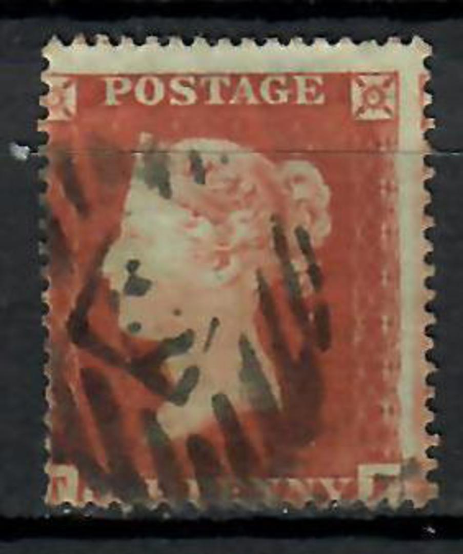 GREAT BRITAIN 1854 1d Red. Letters TF. Well off centre. - 70607 - Used image 0