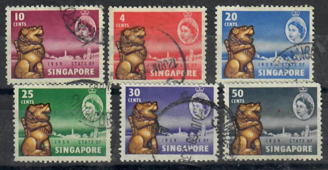 SINGAPORE 1959 New Constitution. Set of 6. - 21952 - Used image 0