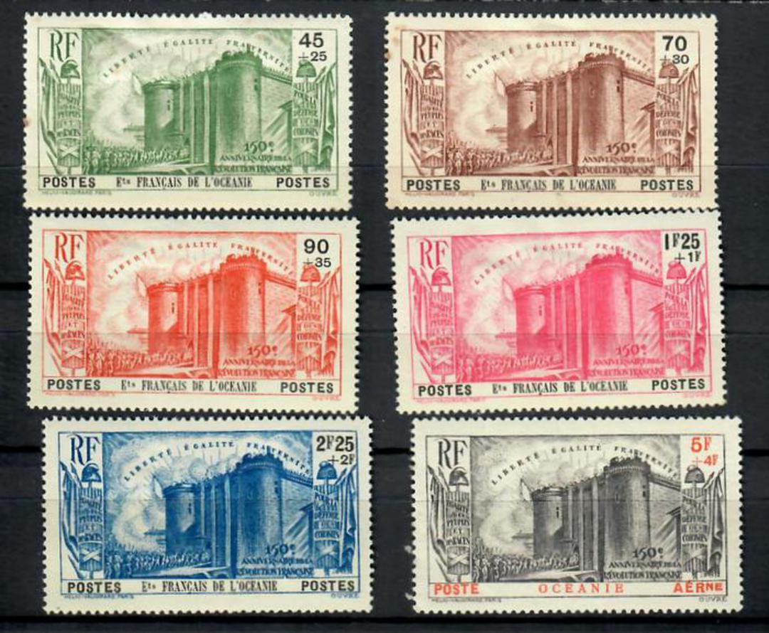 FRENCH OCEANIC SETTLEMENTS 1939 150th Anniversary of the French Revolution. Set of 6. - 20092 - Mint image 0