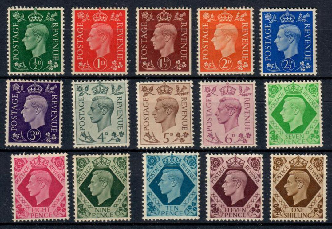 GREAT BRITAIN 1937 Geo 6th Definitives. Set of 15. - 20852 - LHM image 0