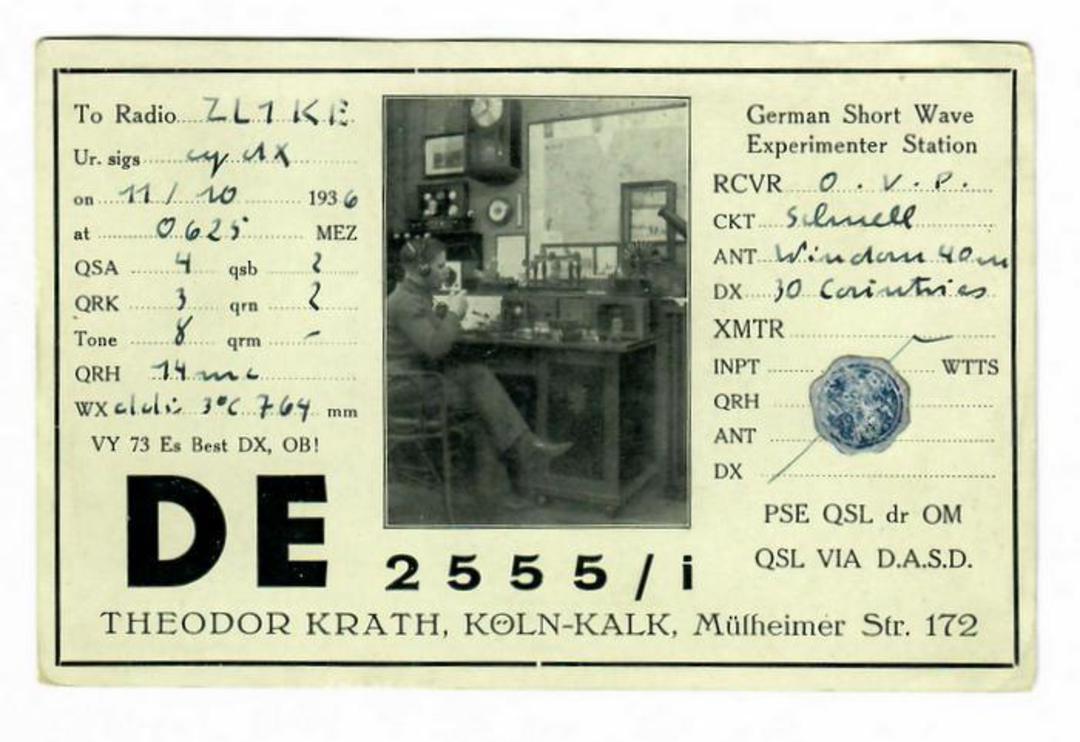 EAST GERMANY QSL Card DE2555/1. - 31142 - Postcard image 0