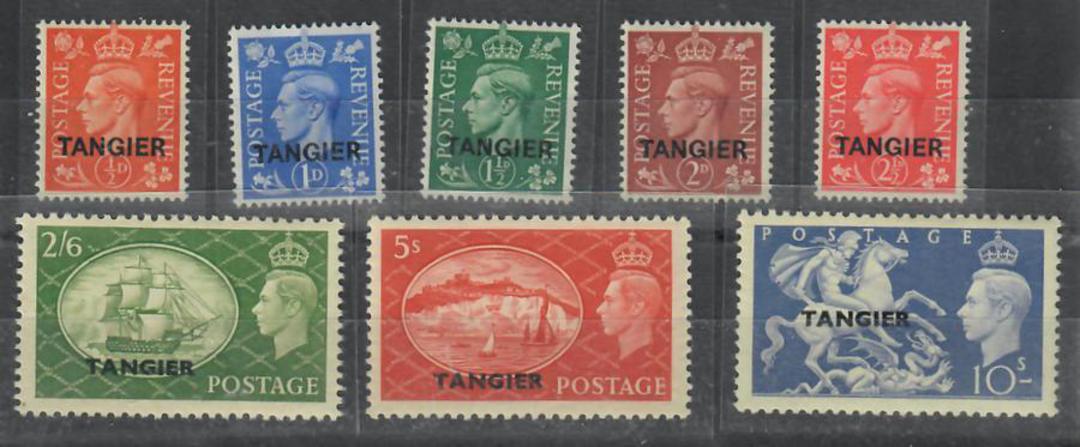 TANGIER 1950 Geo 6th Definitives. 8 of the 9 values. Missing the 4d (cv £4.25. - 22434 - UHM image 0