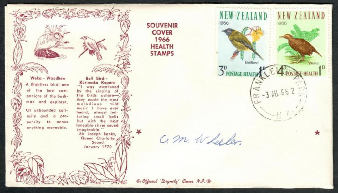 NEW ZEALAND 1966 Health. Set of 2 on illustrated first day cover. - 37238 - FDC image 0