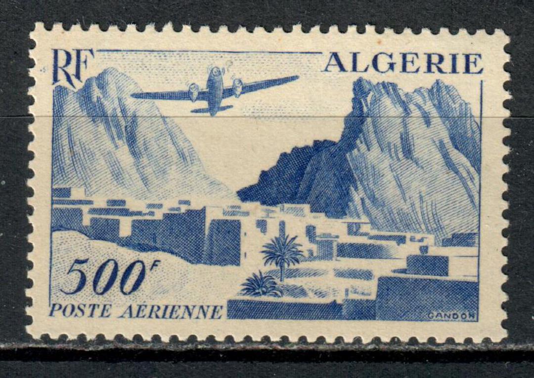 ALGERIA 1949 Air 500fr Ultramarine. Beautifully centred with only a trace of a hinge mark. - 71230 - LHM image 0