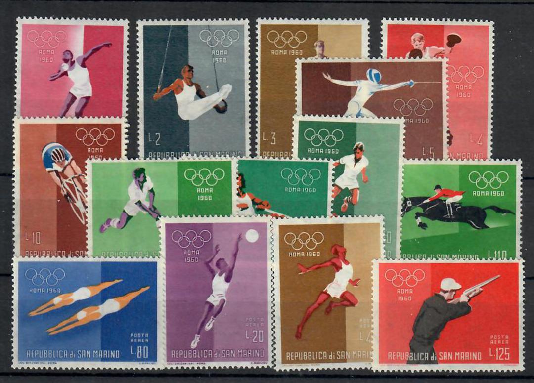 SAN MARINO 1960 Olympics. Set of 14. - 25493 - Mint image 0