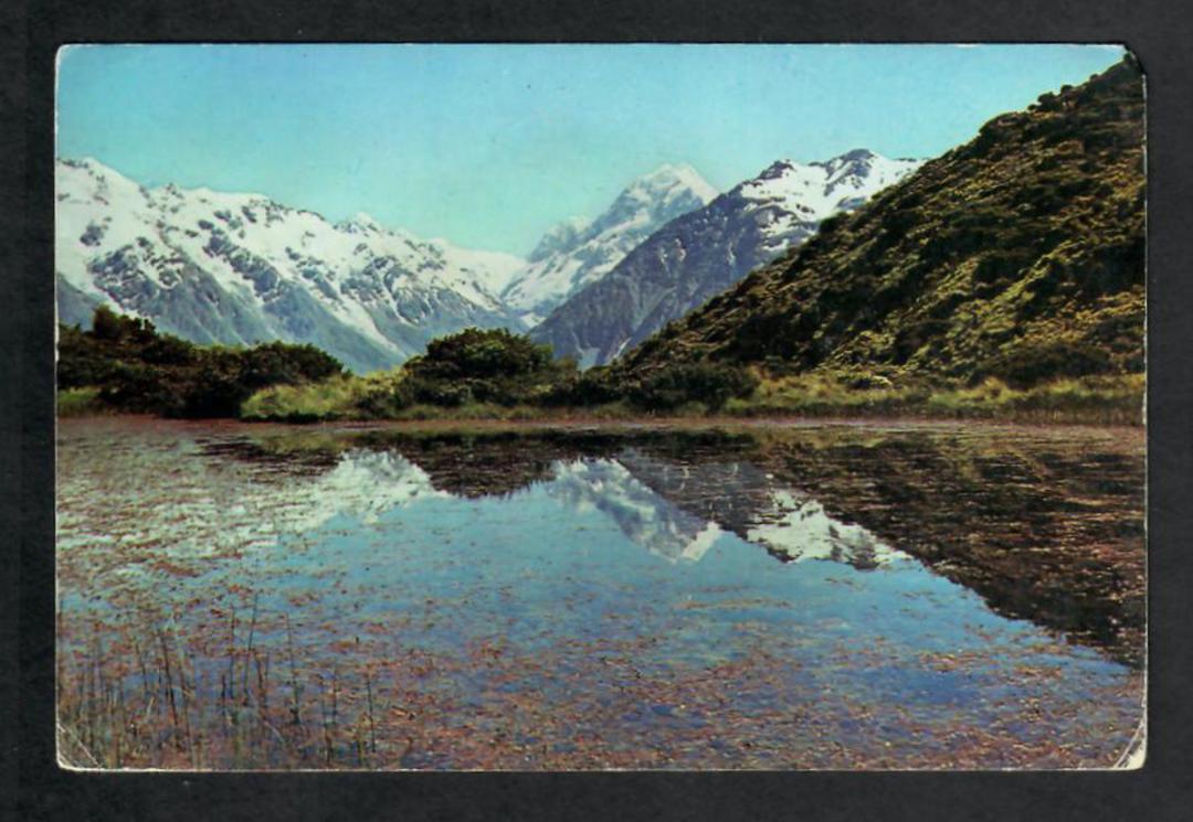 Modern Coloured Postcard by Gladys Goodall of Mt Cook and Mt Wakefield from Lake Sebastopol. - 444039 - Postcard image 0