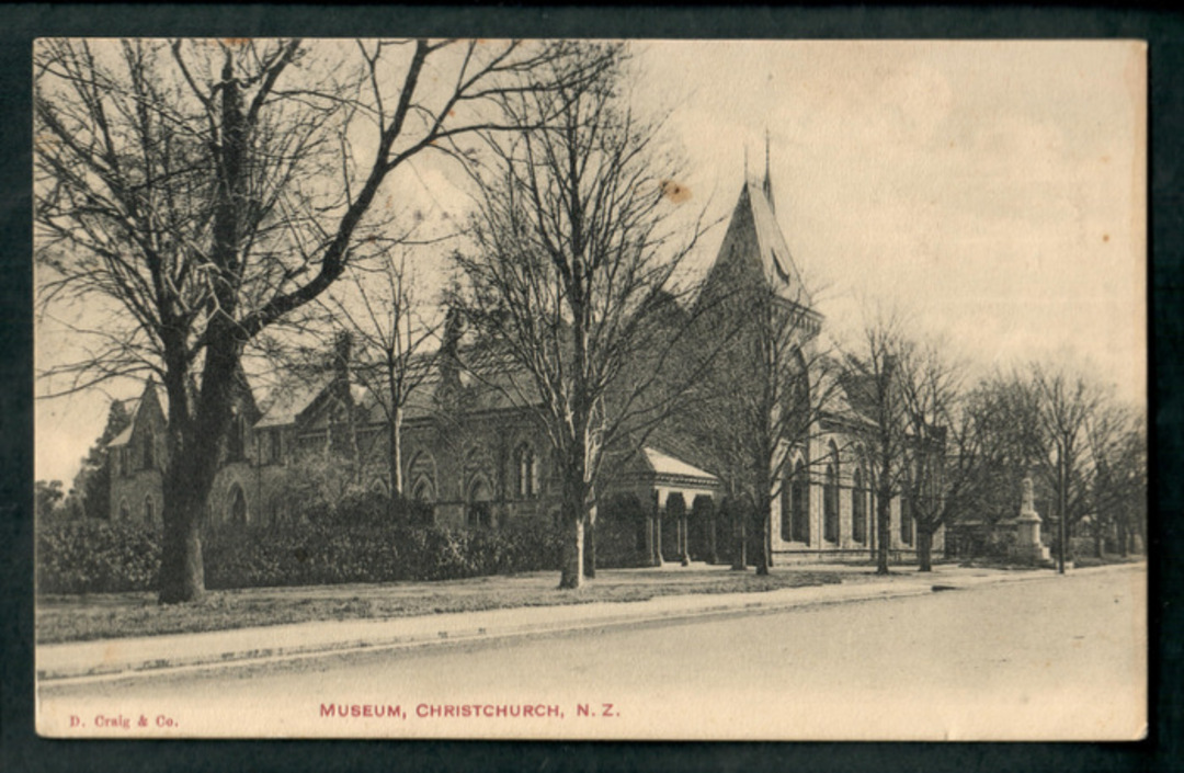 Postcard by D Craig of The Museum Christchurch. - 48433 - Postcard image 0