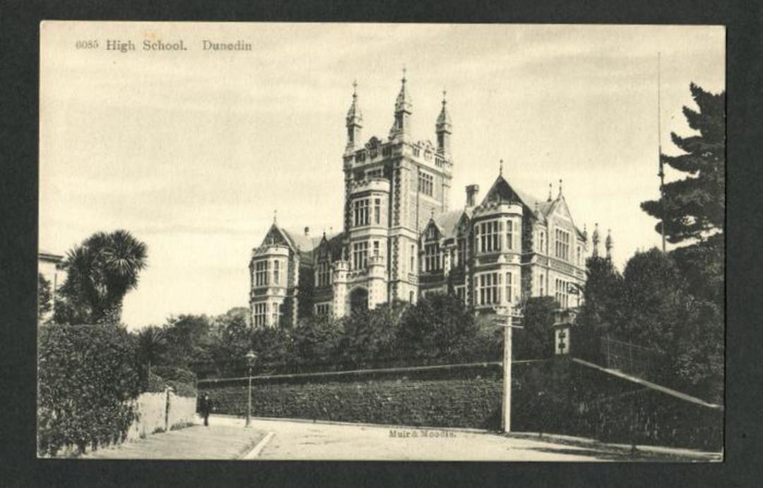 Postcard of High School Dunedin. - 249132 - Postcard image 0