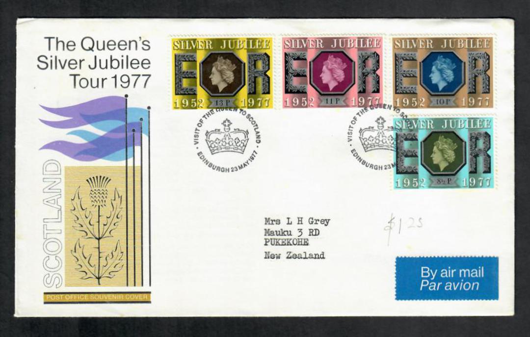 GREAT BRITAIN 1977 Silver Jubilee. Set of 4 on first day cover 11/5/1977. - 530336 - FDC image 0