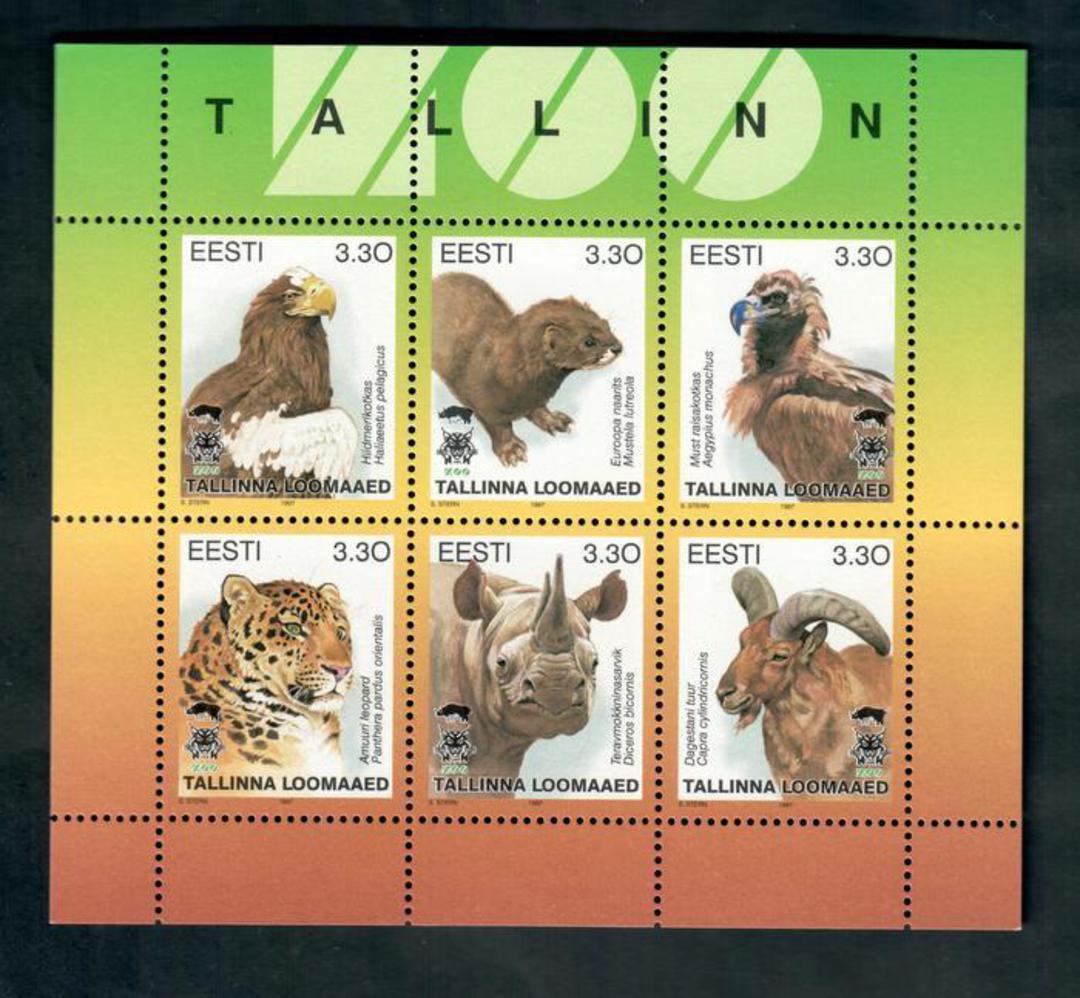 ESTONIA 1997 Captive Breeding Programmes at Tallinn Zoo. Sheetlet of 6. - 52111 - UHM image 0