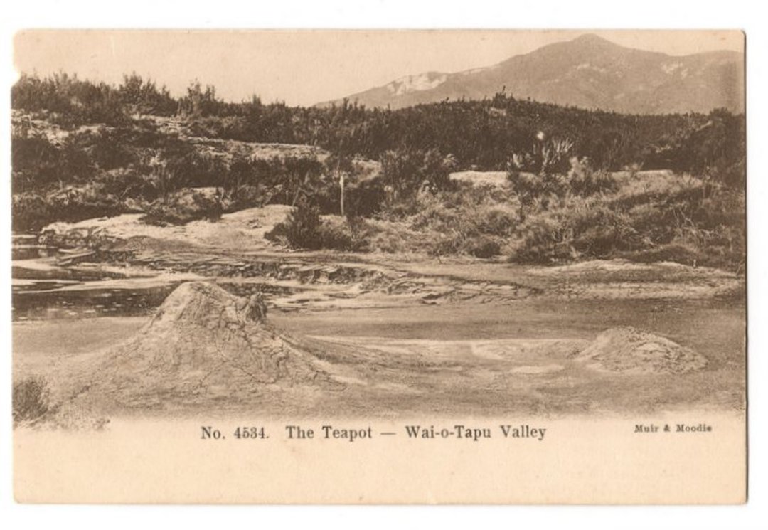 Early Undivided Postcard by Muir & Moodie of The Teapot Waikato-O-Tapu Valley. - 246052 - Postcard image 0