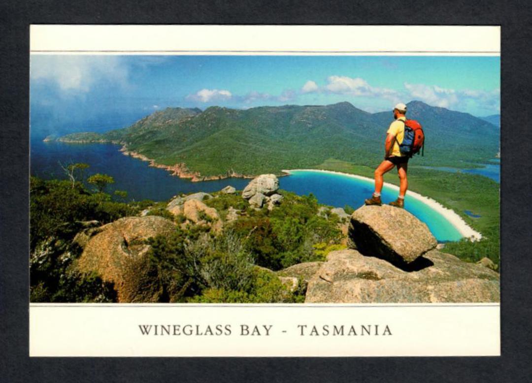 Modern Coloured Postcard of Wineglass Bay Tasmania. A quality view. - 444703 - Postcard image 0