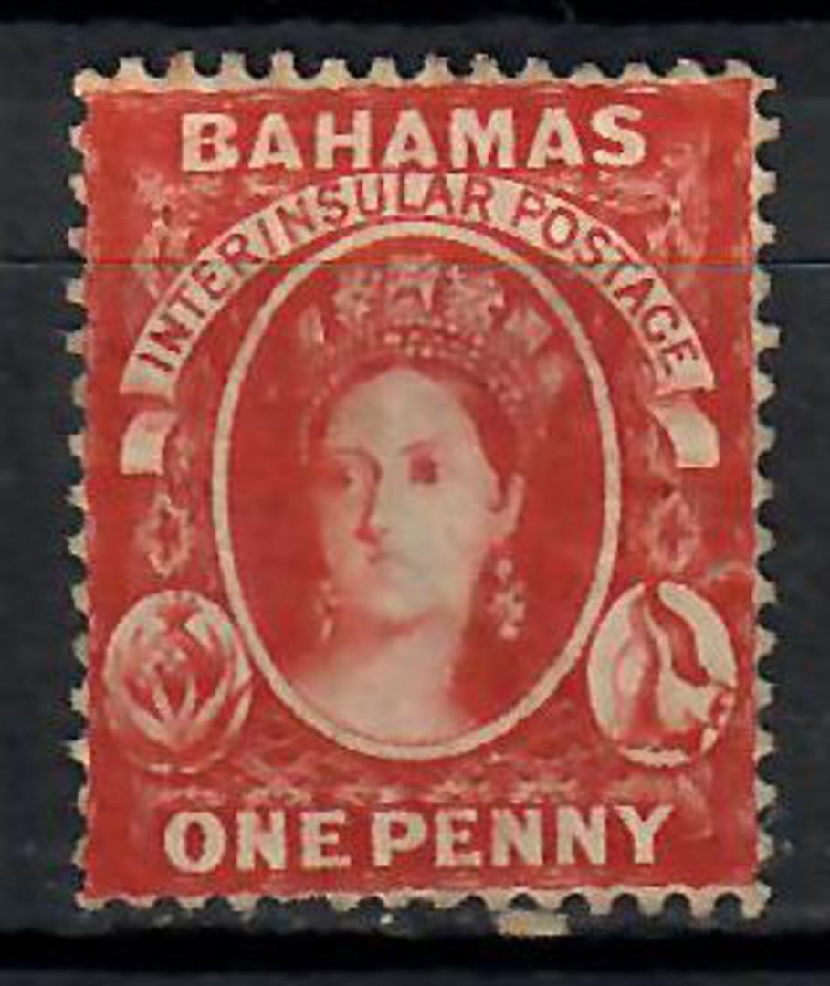 BAHAMAS 1863 Victoria 1d Watermark Crown CC reversed. Perf 14. - 70850 - MNG image 0