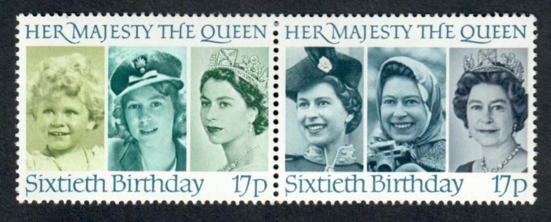 GREAT BRITAIN 1986 60th Birthday of Queen Elizabeth 2nd. Set of 4 in joined pairs. - 74491 - UHM image 0