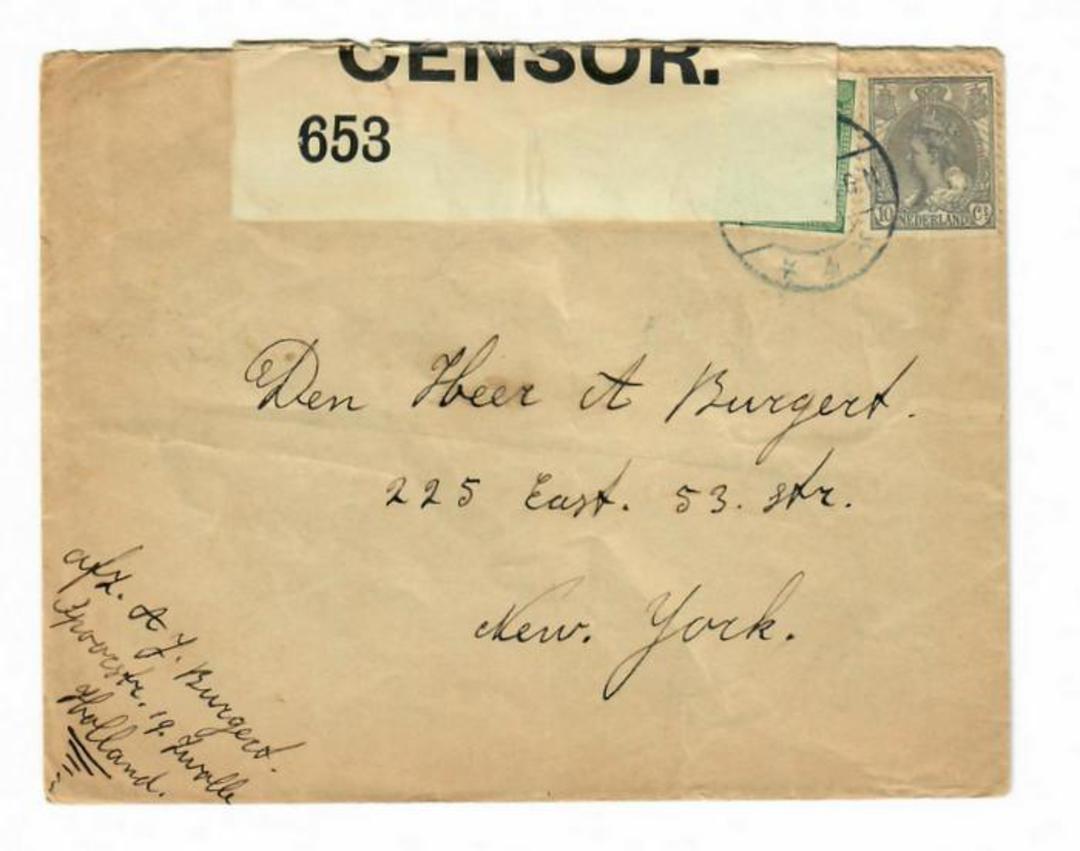 NETHERLANDS 1940 Letter to New York. Reseal Label "Opened by examiner 653 " in the US. - 30293 - PostalHist image 0