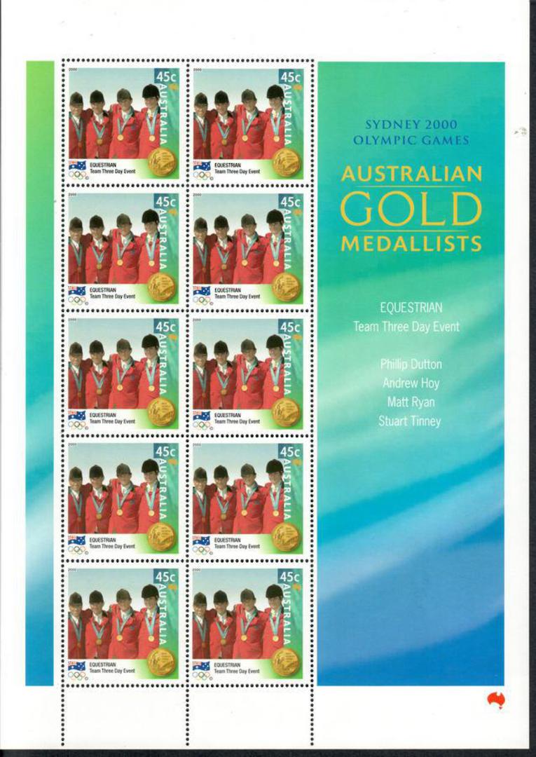 AUSTRALIA  2000 Gold Medalists. Diamond Thorpe Equestrian O'Neill Fairweather King Swimming Relay 00m Swimming Relay 200m. 8 she image 4