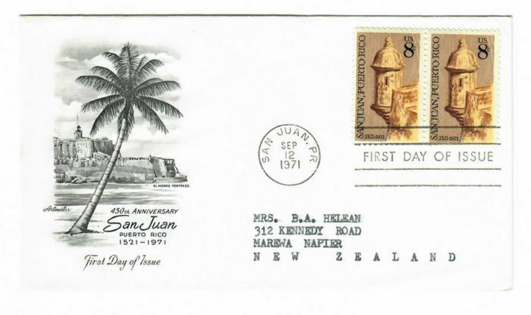 USA 1971 450th Anniversary of San Juan Puerto Rico on first day cover. - 31148 - FDC image 0