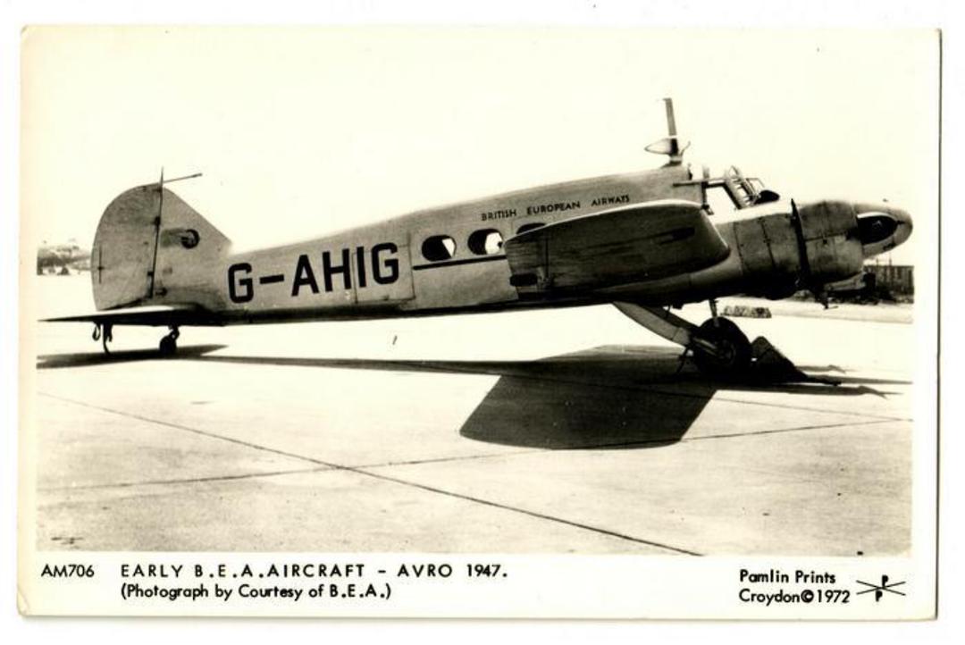 Real Photograph of Early B.E.A. Avro 1947. - 40854 - Postcard image 0