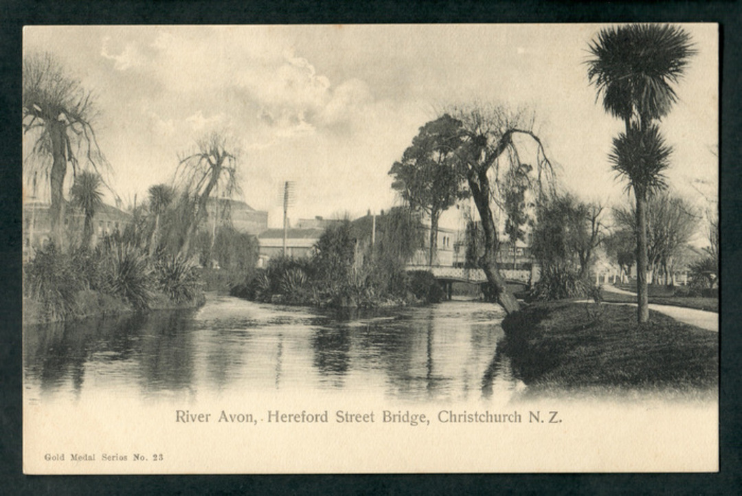 Postcard of River Avon Hereford Street Bridge Christchurch. - 48495 - Postcard image 0