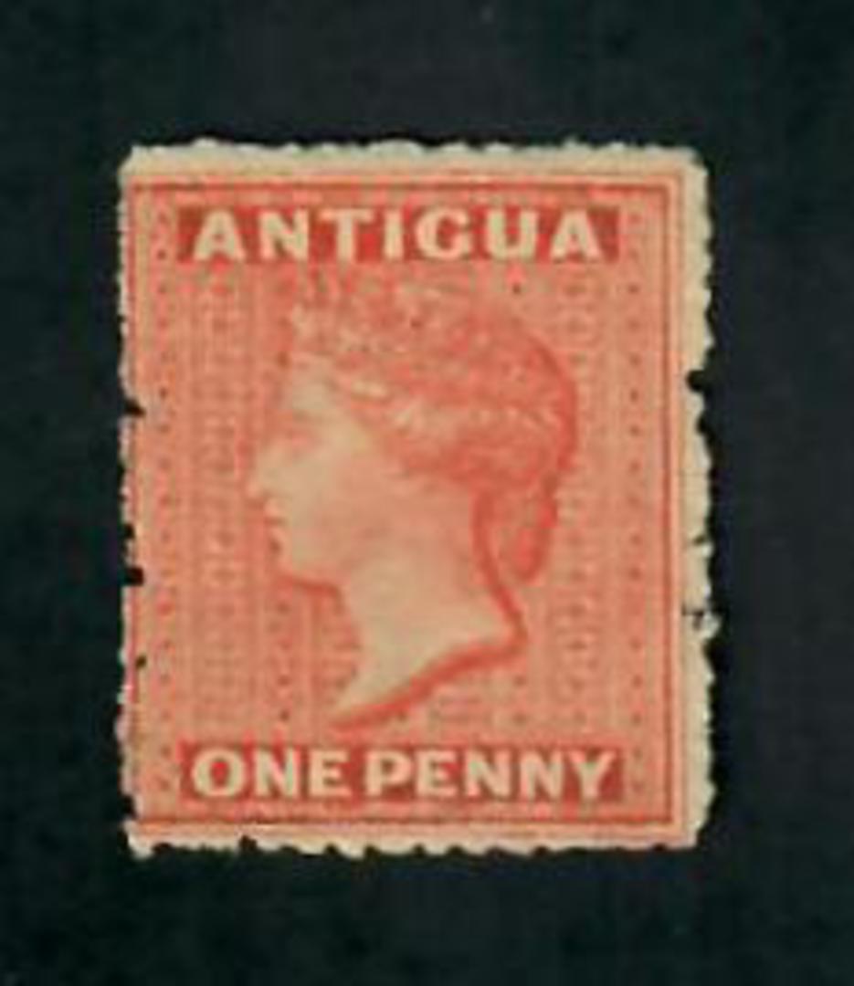 ANTIGUA 1863 Victoria 1st Definitive 1d Vermilion.  Watermark Small Star. Rough perf. - 71465 - MNG image 0