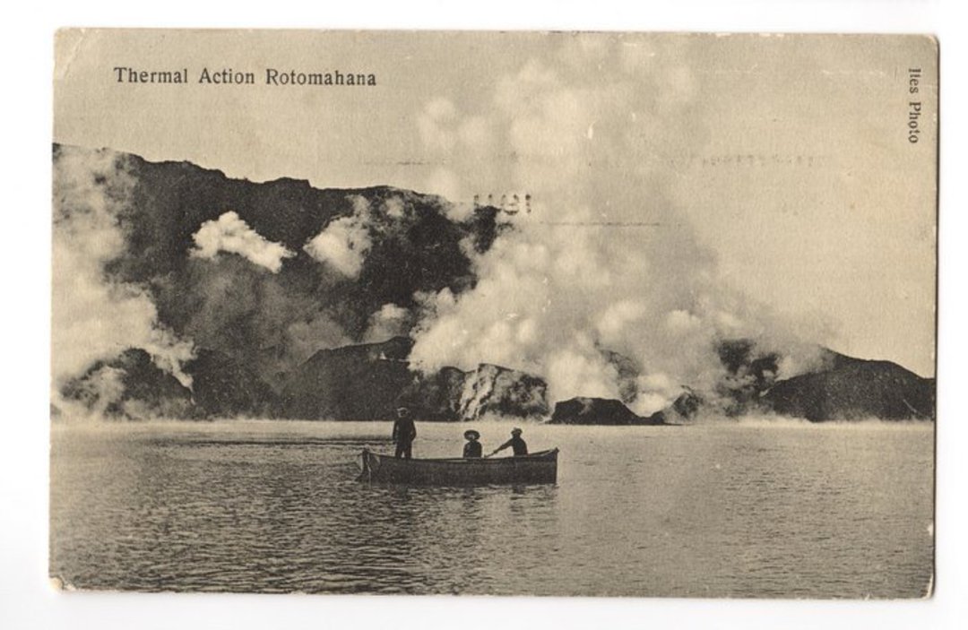 Real Photograph of Themal Action Rotomahana. - 245972 - Postcard image 0