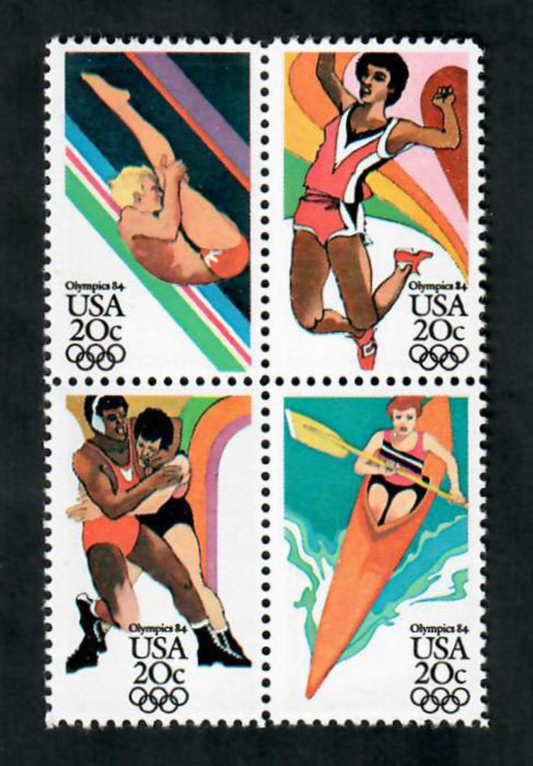 USA 1984 Olympics. Fifth series. Block of 4. - 21542 - UHM image 0