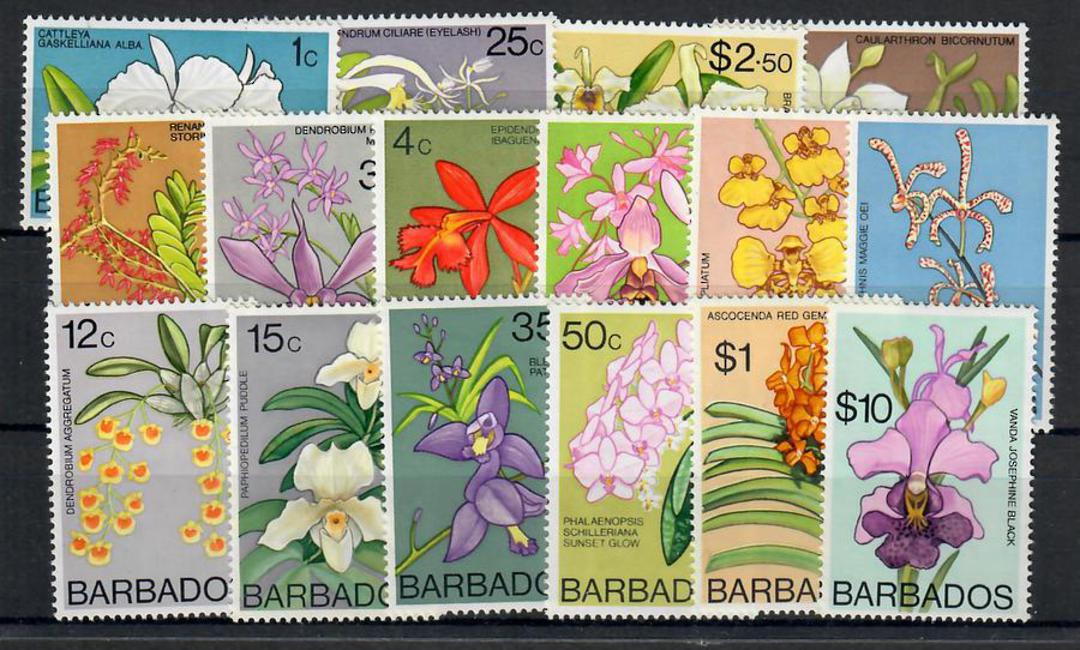 BARBADOS 1974 Definitives. Set of 16 asoriginally issued. Exludes the 20c and 45c issued in 1977. - 22482 - UHM image 0