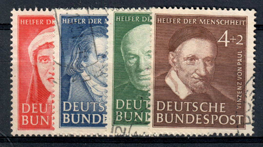 WEST GERMANY 1951 Humanitarian Relief Fund. Set of 4. - 72141 - VFU image 0