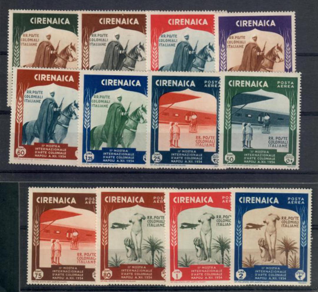 CYRENAICA 1934 International Colonial Exhibition. Set of 12. - 20353 - Mint image 0