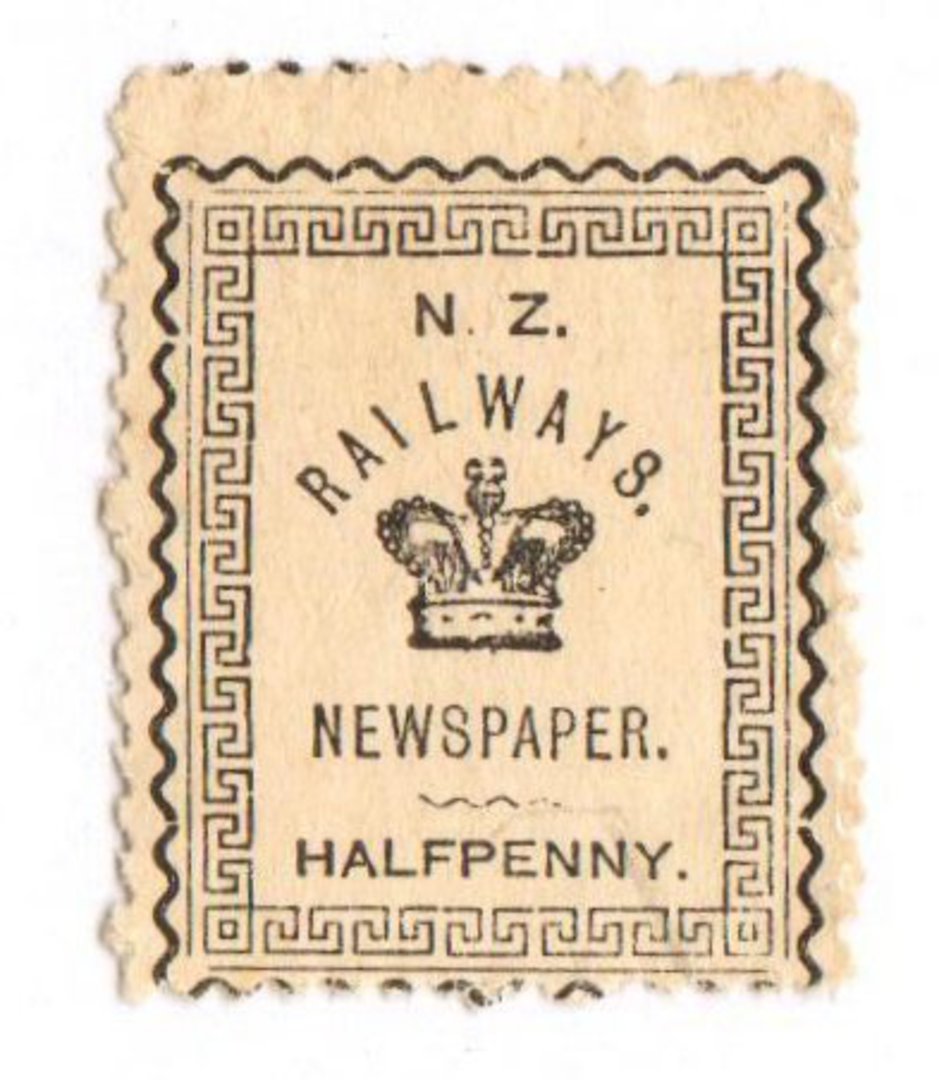 NEW ZEALAND 1890 New Zealand Railway Newspapers 1/2d Black. - 70735 - Mint image 0