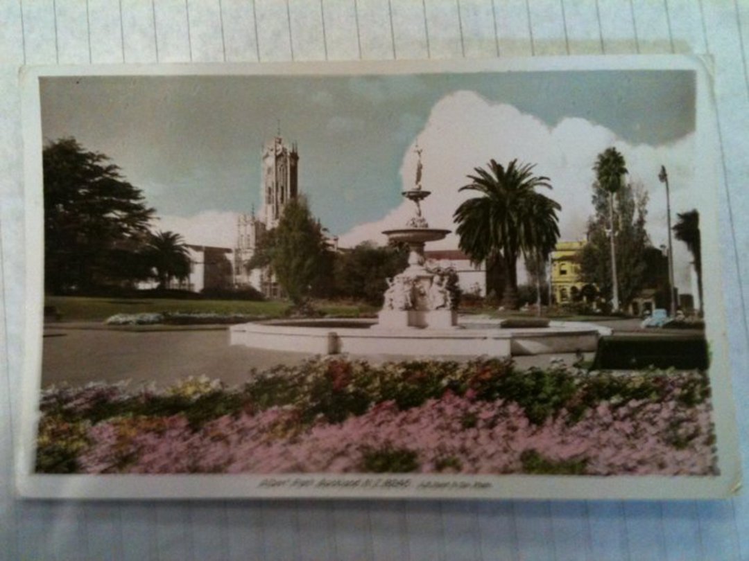 Tinted Postcard by  A B Hurst & Son of  Albert Park Auckland . - 45427 - Postcard image 0