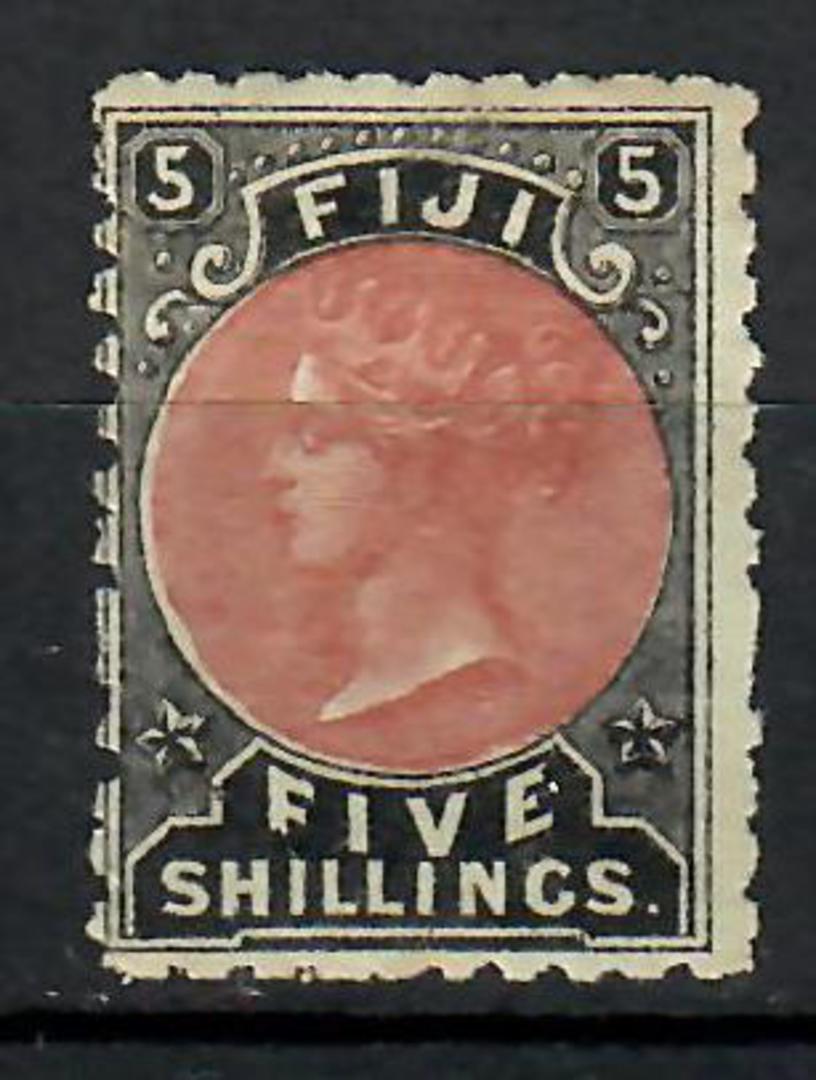 FIJI 1882 Victoria 1st Definitive 5/- Dull Red and Black. - 70535 - Mint image 0