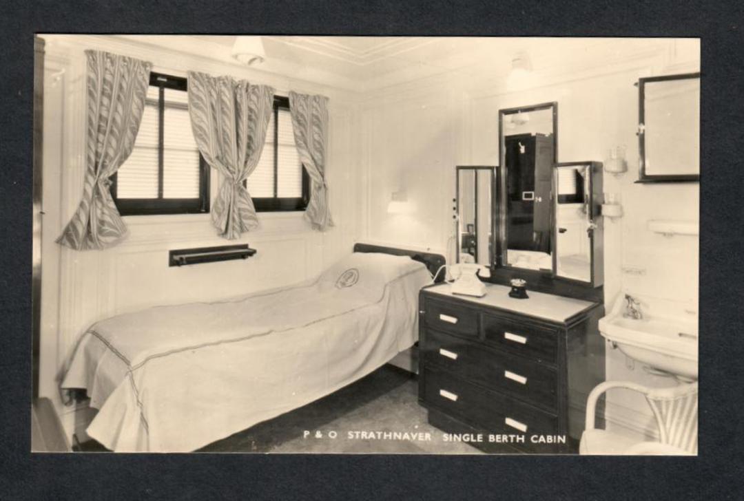 Real Photographs of P & O line S.S Strathnaver. Set of 6. One of the ship and five of the interior. Superb. - 40312 - Postcard image 0