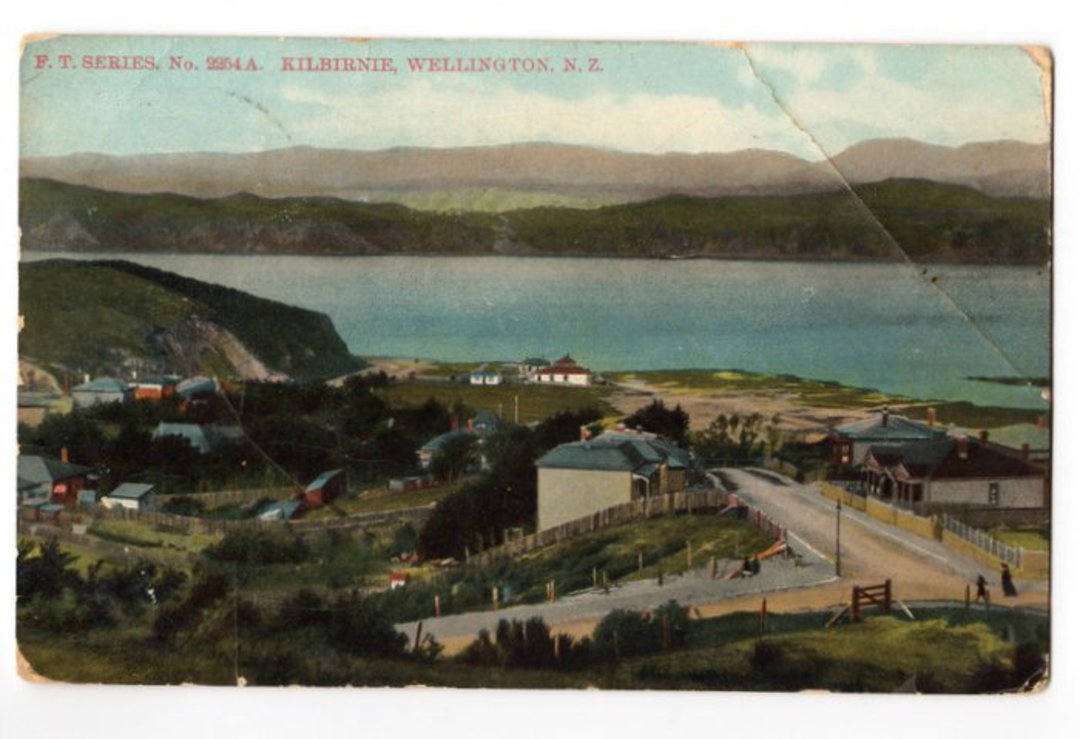 Coloured postcard of Kilbirnie. Bad crease. - 47610 - PcardFault image 0