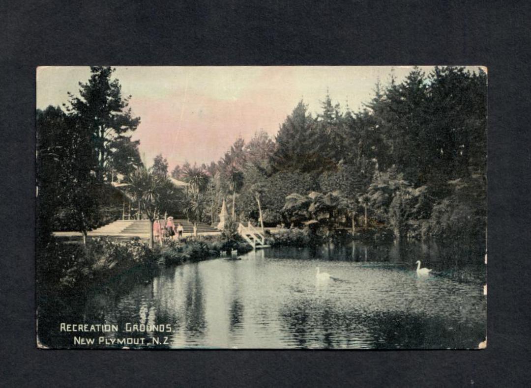 Coloured postcard of Recreation Grounds New Plymouth. - 46946 - Postcard image 0