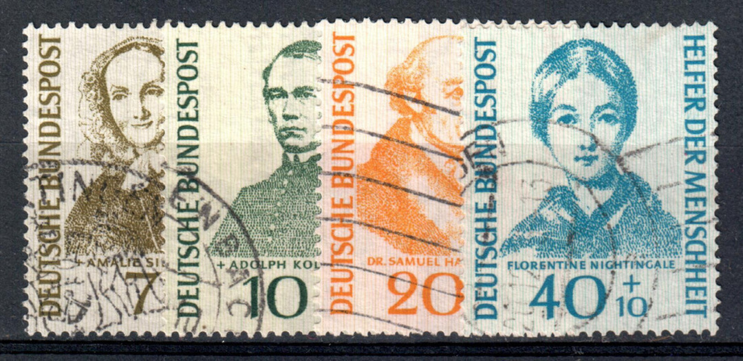 WEST GERMANY 1955 Humanitarian Relief Fund. Set of 4. Good light cancels. - 72120 - FU image 0