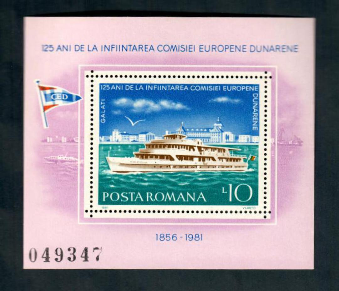 RUMANIA 1981 125th Anniversary of the Danube Commission. Miniature sheet. - 50168 - UHM image 0