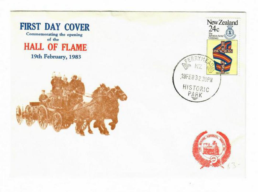 NEW ZEALAND 1983 Opening of the Ferrymead Hall of Flame. - 32006 - PostalHist image 0