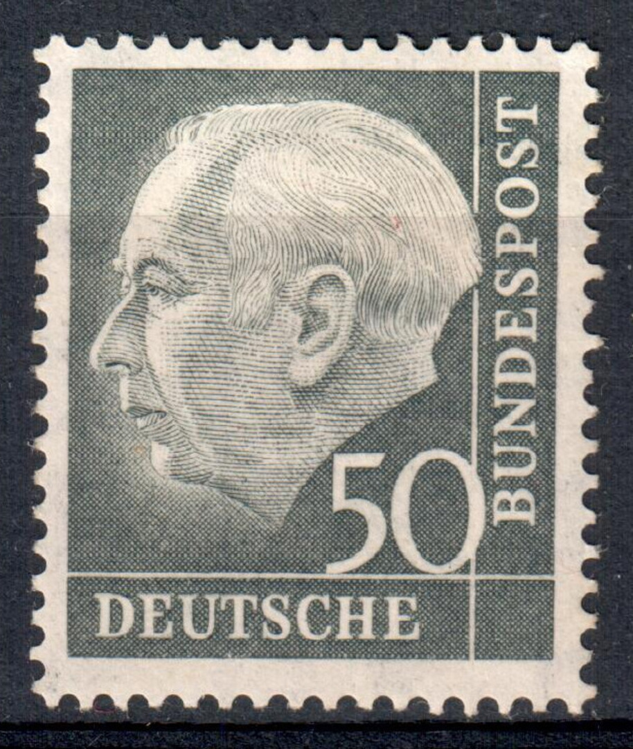 WEST GERMANY 1954 Definitive 50pf Slate-Black. Hinge remains. - 76076 - Mint image 0