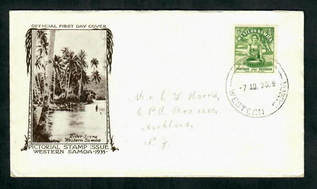 SAMOA 1935 Definitive ½d Green on illustrated first day cover. - 31614 - FDC image 0