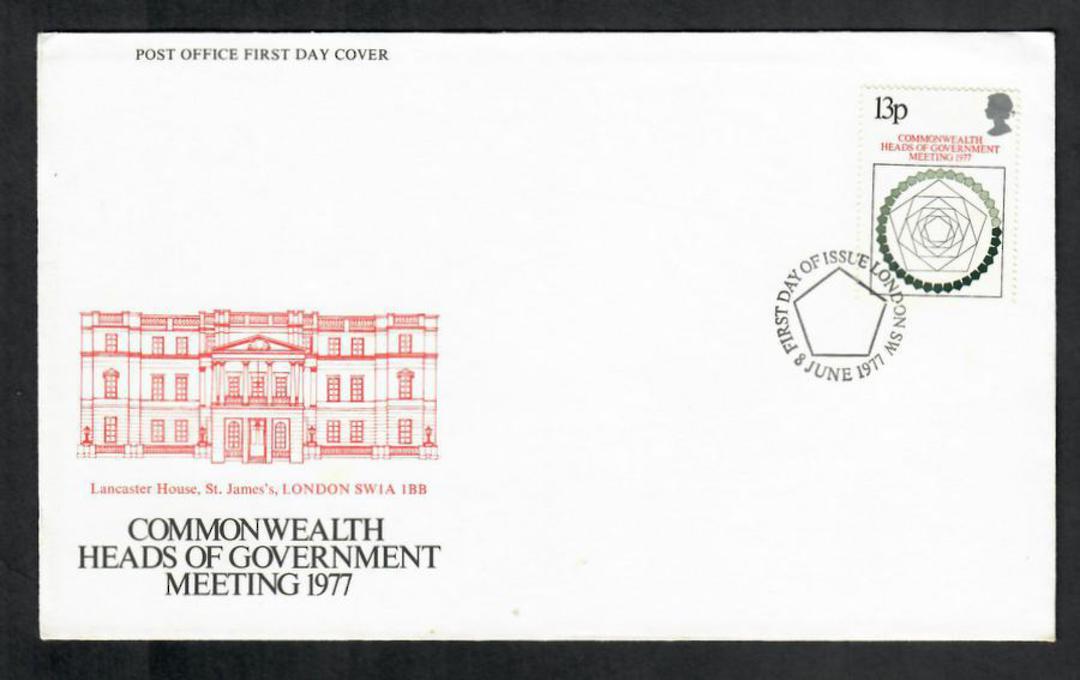 GREAT BRITAIN 1977 Commonwealth Heads of Government Meeting on first day cover. - 530333 - FDC image 0