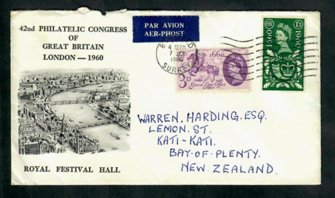 GREAT BRITAIN 1960 42nd Philatelic Congress cover with the General Letter Office set of 2 first day date stamp. - 31732 - Postal image 0