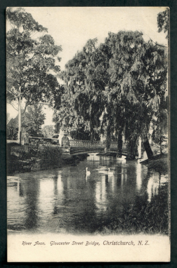 Postcard of Gloucester Street Bridge Christchurch. - 48322 - Postcard image 0