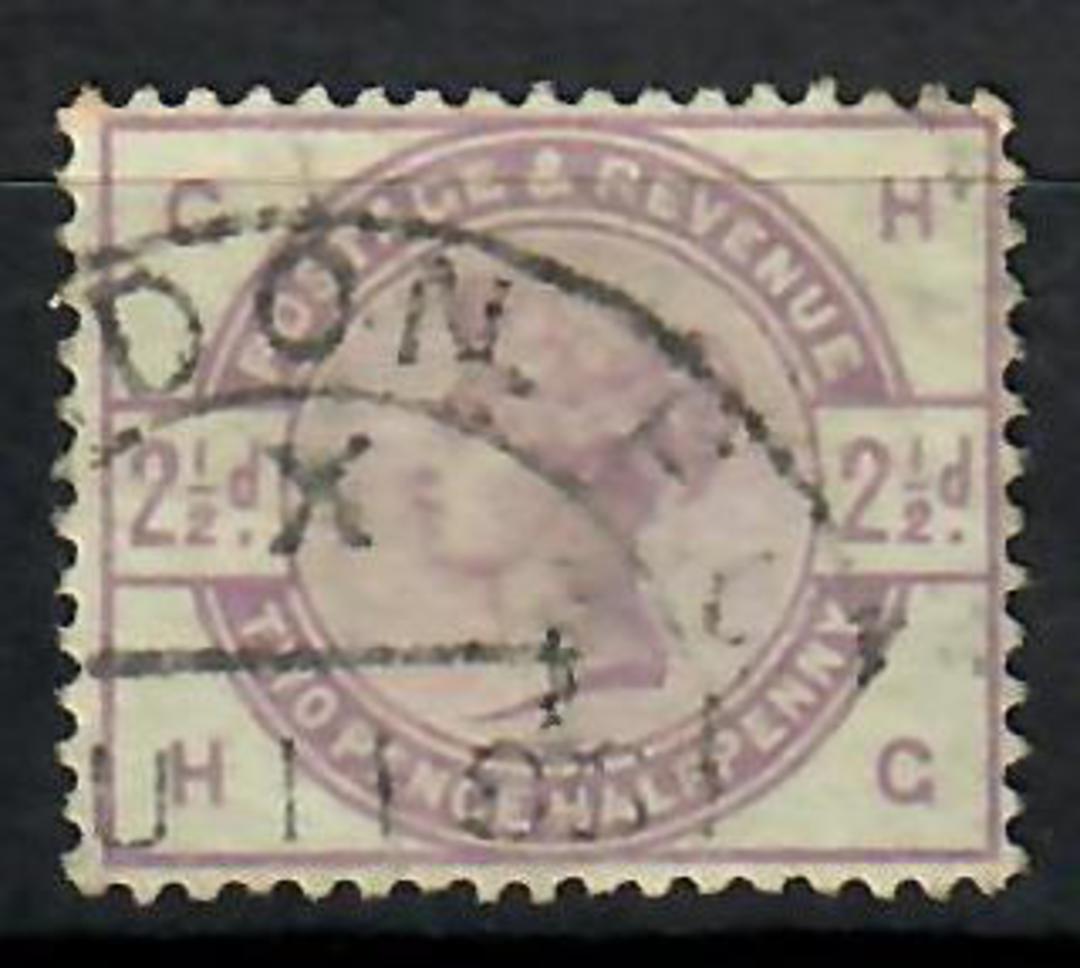GREAT BRITAIN 1883 Victoria 1st Definitive 2Â½d Lilac. Letters CHHC. Good perfs Light cancel. - 70374 - FU image 0