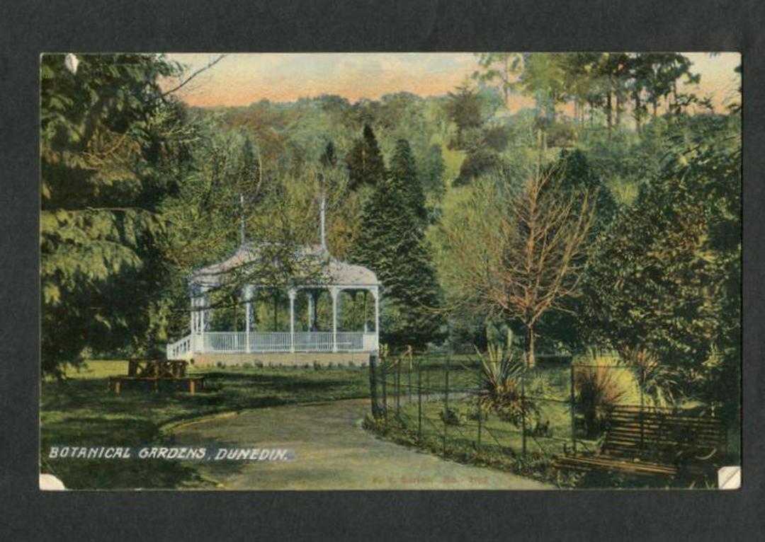 Coloured postcard of Botannical Gardens Dunedin. - 49169 - Postcard image 0