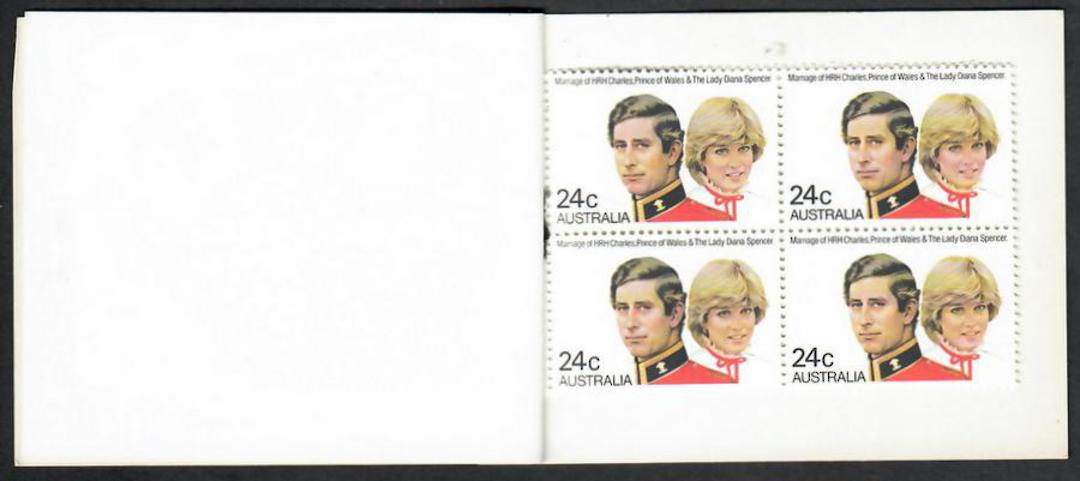 AUSTRALIA 1981 Royal Wedding. Booklet issued by the Australian Stamp Promotion Council. Not listed by Stanley Gibbons. . - 59278 image 1