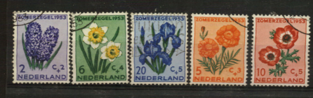 NETHERLANDS 1953 Cultural and Social Relief Fund. Set of 5. - 21225 - FU image 0