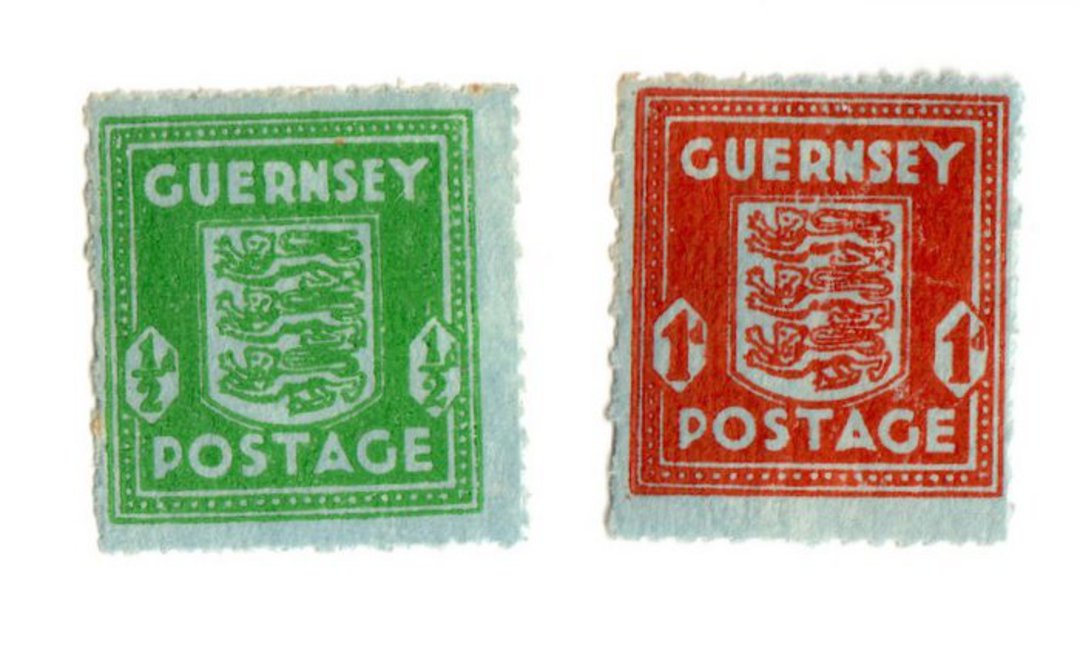 GUERNSEY 1941 Definitives. Set of 2. Blued paper. - 70309 - UHM image 0
